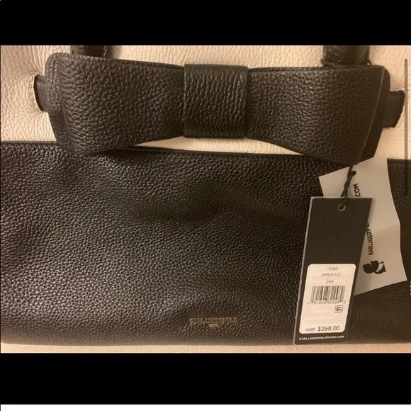 ❌SOLD❌NWOT✨Karl Lagerfeld Paris- Bobbi Colorblock Bow Satchel✨ - Picture 9 of 9